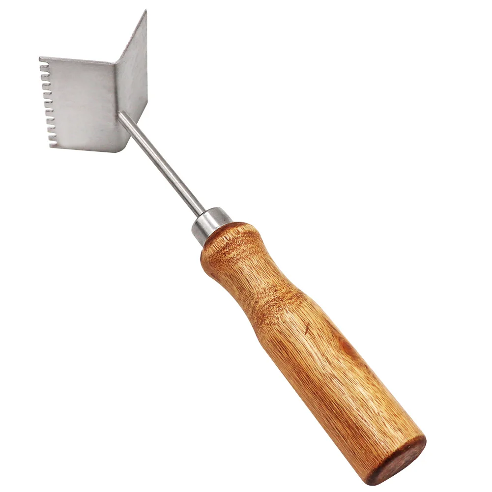 Bee Hive Honey Knife Shovel Cutter Honey Scraper Bee Shovel Comb Uncapping Fork Beekeeping Tools Wooden Handle Honey Knife