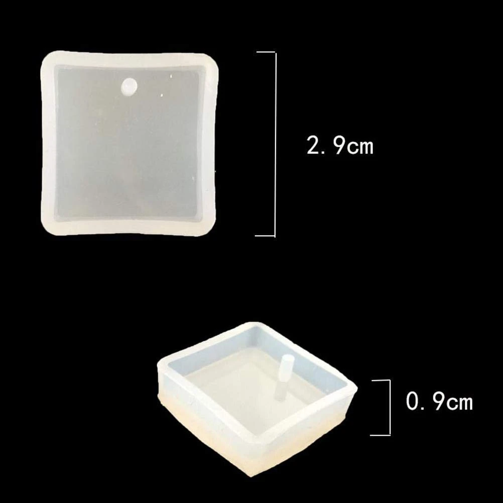 15 Pack Silicone Resin Pendant Mould Jewellery Molds With Hanging Hole For Diy Jewelry Craft Making 5 Shapes