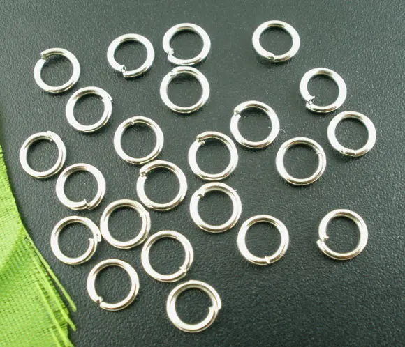 DoreenBeads 500 قطعة الفضة اللون الانتقال المفتوحة خواتم 6 مللي متر ضياء. النتائج (B03064) ، ييوو