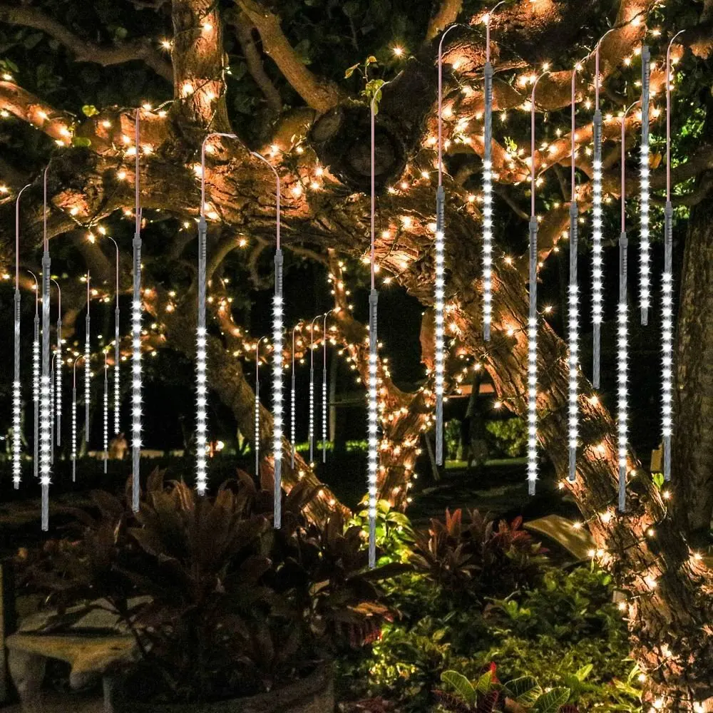 Luzes de led à prova d\'água, luzes de chuva em caso de queda para decoração de festa e natal conectáveis d25