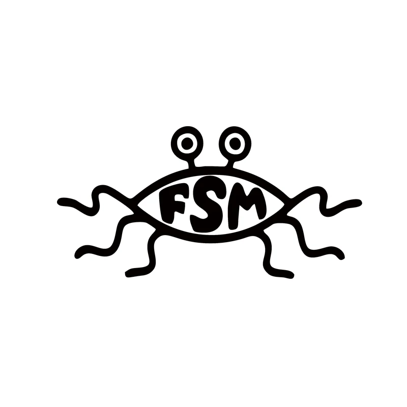 Hot Sale Car Stying Personality Flying Spaghetti Monster Fsm Decal  Car Window Sticker Jdm