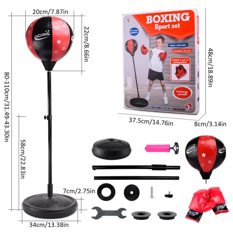 Teen Fitness Freestanding Reflex Punching Bag Boxing Reflex Ball