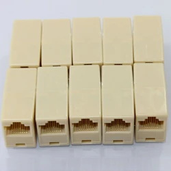 10pcs/lot Network Ethernet Lan Cable Joiner Bilateral 8 Pins Coupler Connector RJ45 Computer Netwoerk Connection Adapters