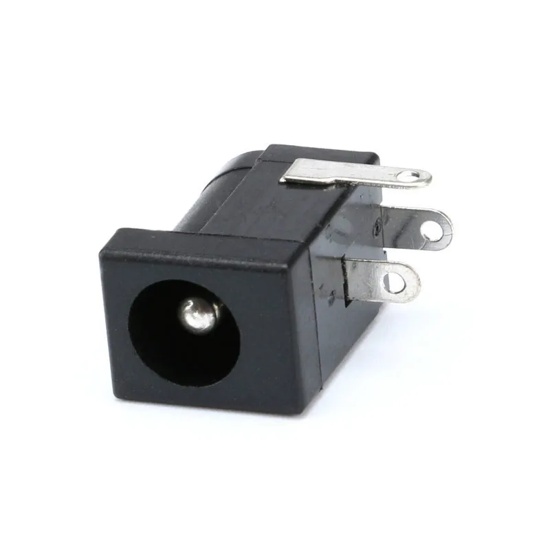 10PCS/Lot DC-005 Black DC Power Jack Socket Connector DC005 5.5*2.1mm 5.5*2.5 2.1 socket Round the needle