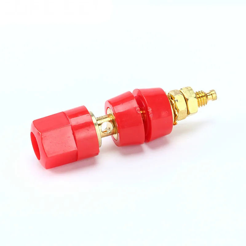 Terminal Blocks 4.7mm Amplifier Terminal Connector Binding Post Banana Plug Jack Mount Gold Red Black Speaker Plug Jack