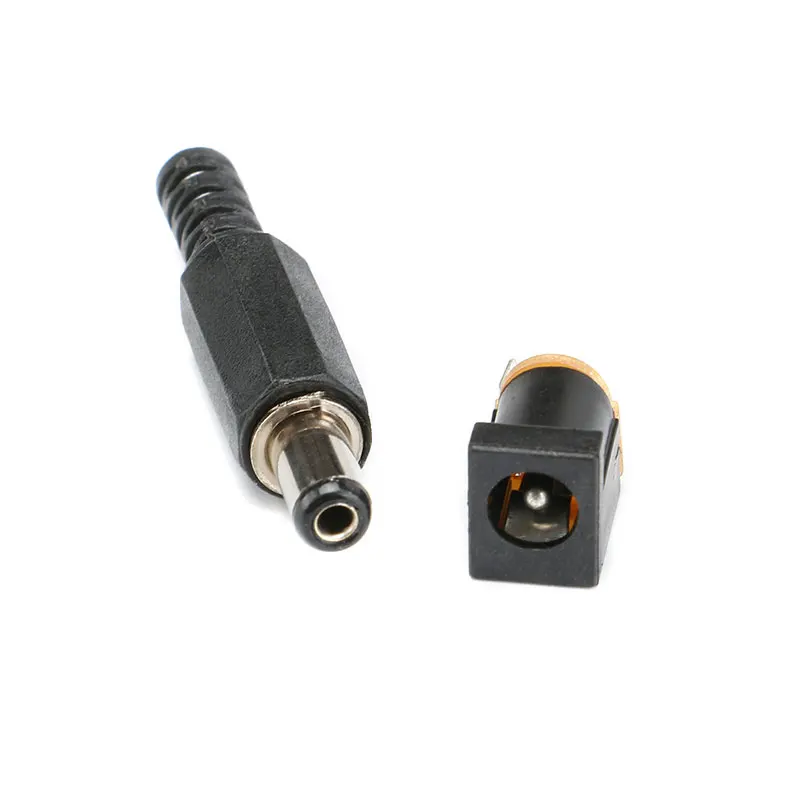 10pcs DC-012 DC Power Kit Plug Male / Female DC Power Jack Socket Connector 5.5X2.1mm  2.1 socket Round the needle