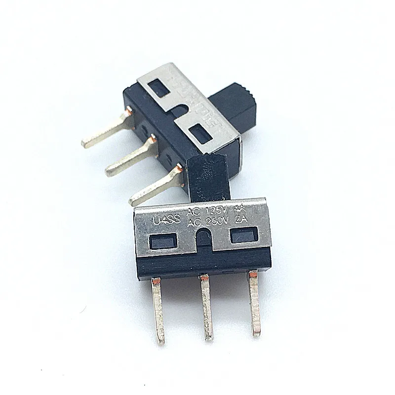 10Pcs 2 Position SPDT 3 Pin PCB Panel Mini Vertical Slide Toggle Switch Handle Length 5MM AC125V/4A AC250V/2A