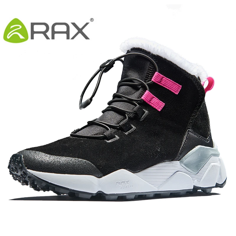 RAX Snow Boots Men Outdoor Sports Sneakers  for Men Women Hiking Boots Waterproof Plush Lining Trekking Boots Anti-slip Toursim