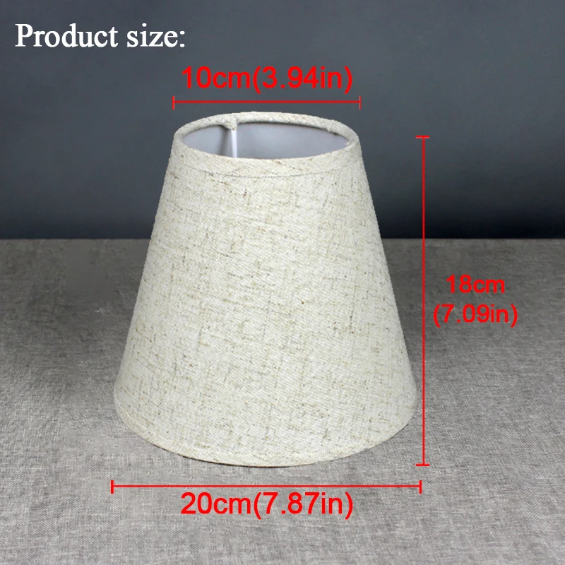 S E27 E14 handmade linen lamp shade for wall light Rustic bedroom bedside table lamp Country retro lampshade chandelier cover