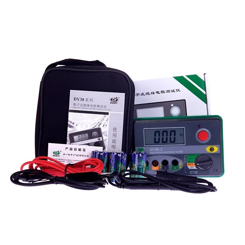 

Duoyi Dy30-2 Auto Range Digital Insulation Resistance Tester Megger Megometro 2500v 20g Ohm