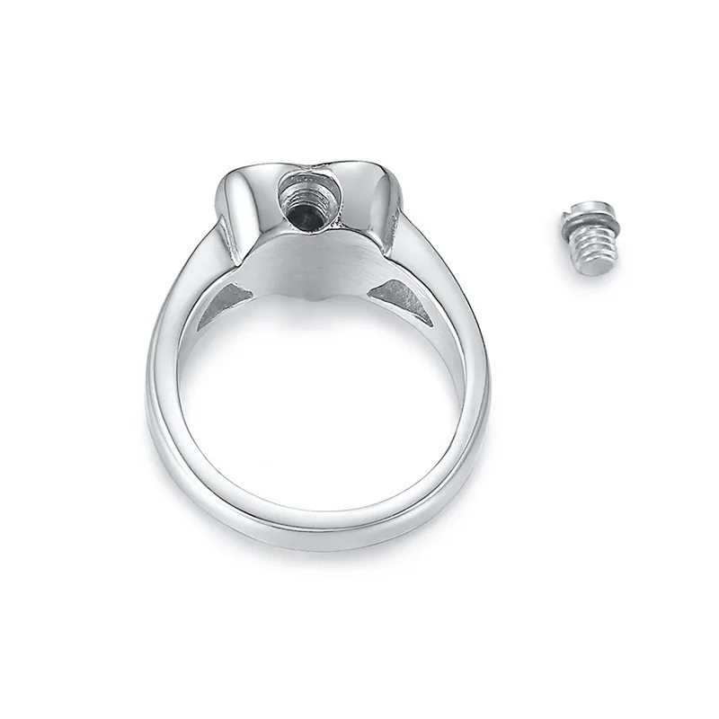 Heart Love Urn Rings for Women Stainless Steel Female anillo anel Keepsake Gifts
