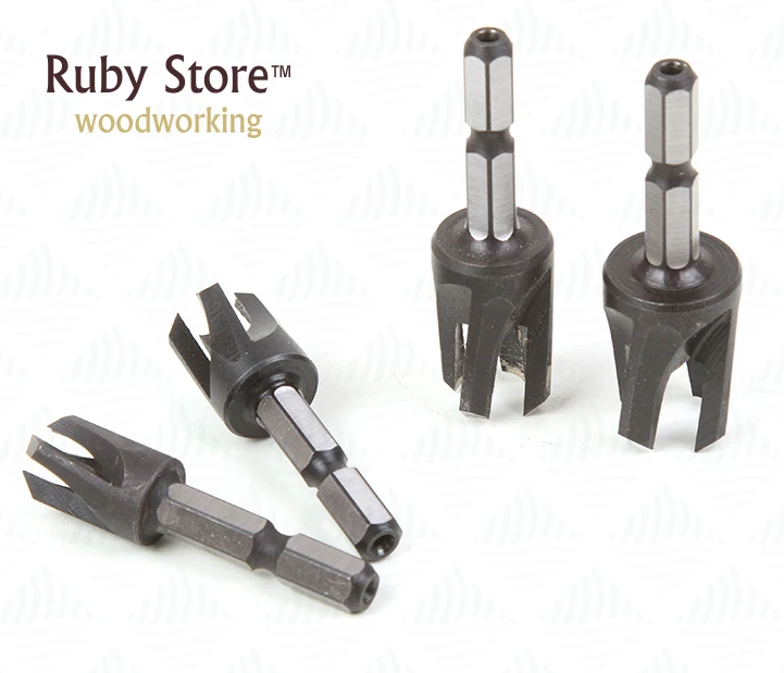 Wood Plug Cutter Set 4pcs, 6mm, 8mm, 10mm, 12mm