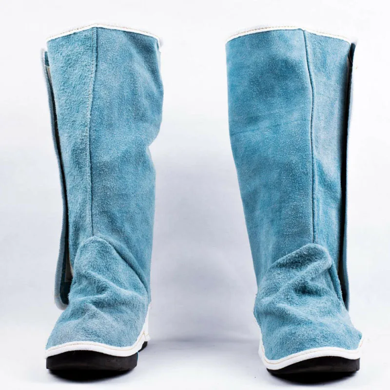 Workplace Welding Leather Long Shoes Boots Leather Welding Fire Protection Foot Leggings Welder Foot Cover Wear InsulationDFS038