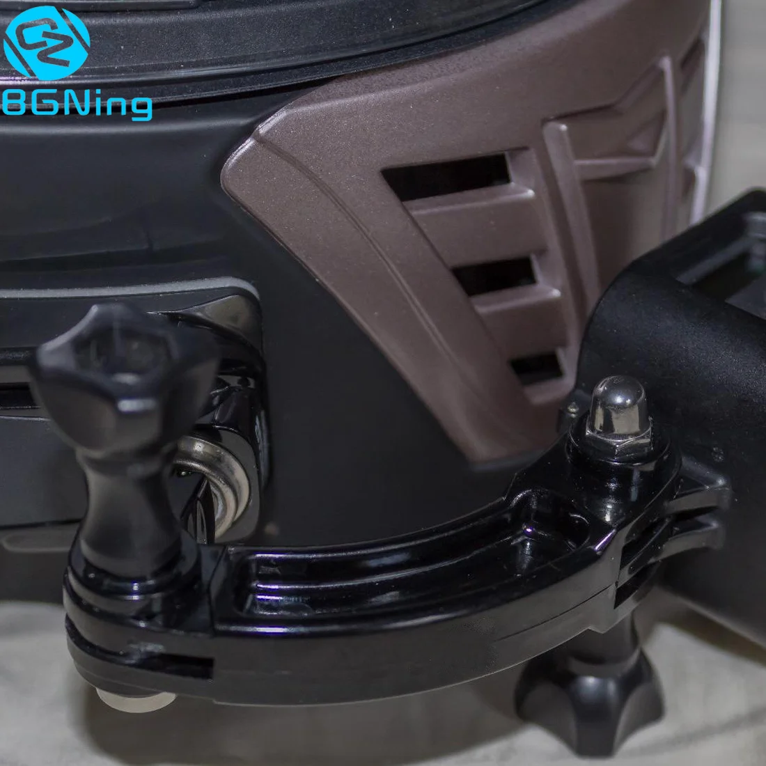 BGNing-Brazo de extensión de casco corto para Cámara de Acción, accesorio de montaje de foto automática para Gopro Max 9, 8, 7, 6, 5, 4, SJCAM Xiaoyi, 7,5 cm