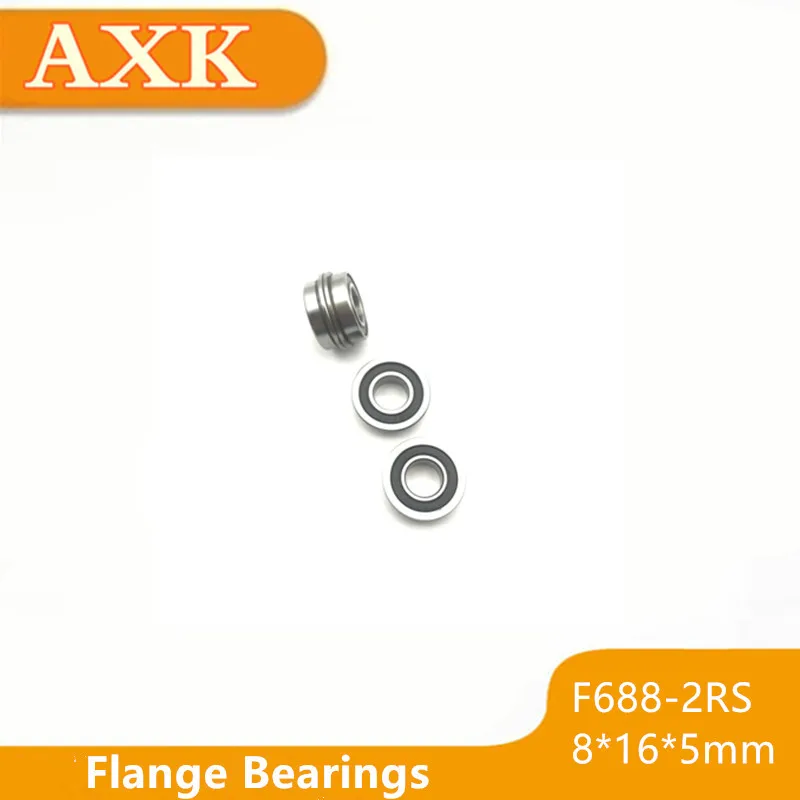 Rushed Limited F688-2rs Bearing 8x16x5mm ( 10 Pcs ) Abec-1 Miniature Flanged F688rs Ball Bearings Lf-1680dd