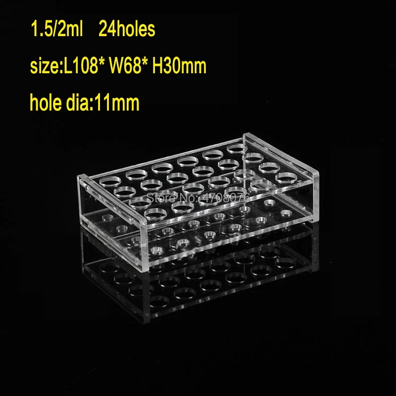 24 holes * dia 11mm Plastic Transparent Lab Test Tube Holder Clear Test Tube Rack/Shelf For Centrifugal Tube for lab supplies