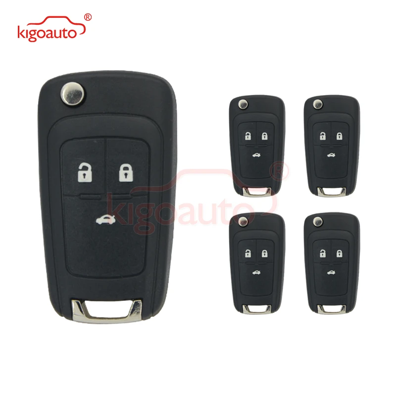 

Kigoauto 5pcs 3 Button 433 Mhz With ID46 Chip 2010 2011 2012 2013 2014 For Chevrolet Cruze Flip Remote Key