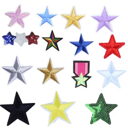 Small Star Military Embroidery Patches for Clothing Iron on Clothes Jeans Applique Clothes Badge Stripe Sticker Iron-on Transfer