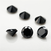 100pcs/lot 0.8mm~3.5mm Round Shape Loose CZ Stone Black Color AAAAA Cubic zirconia Synthetic Gems For Jewelry DIY Stone