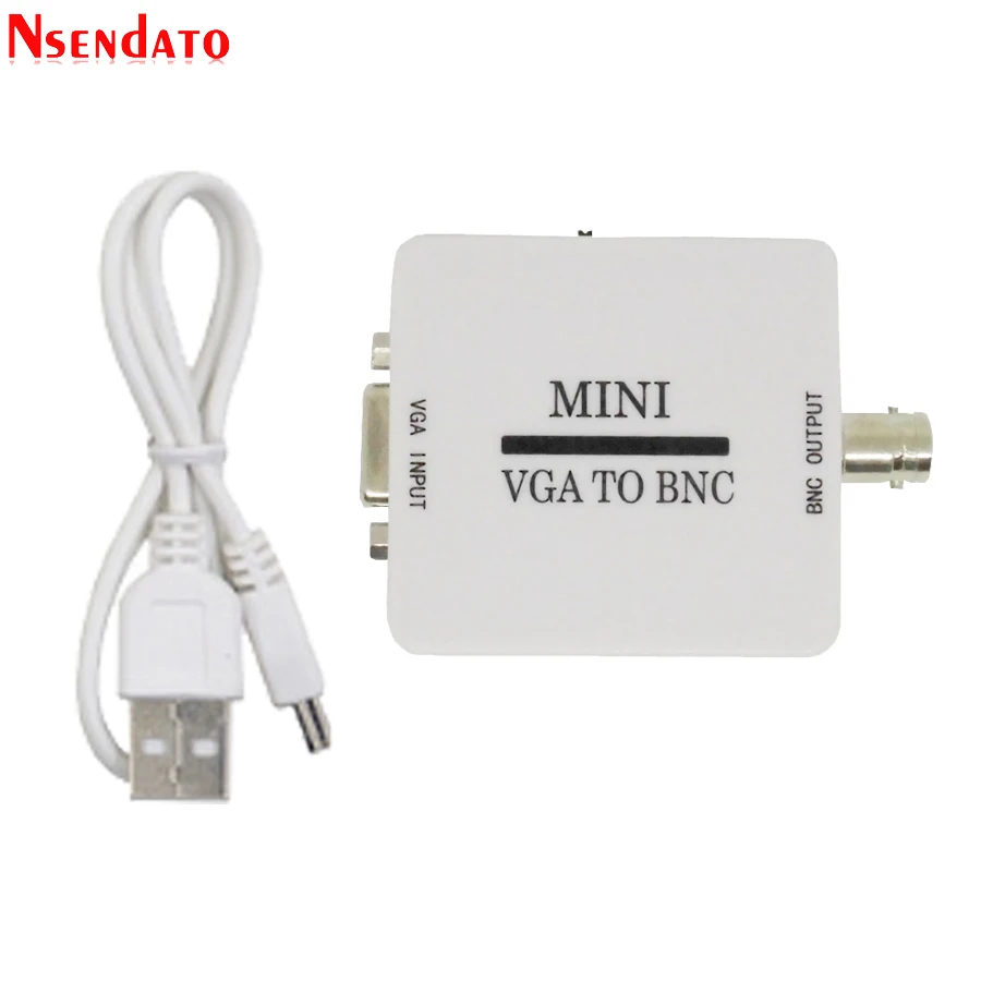 Mini konwerter wideo 1080P Konwerter wideo VGA na BNC Kompozytowy adapter VGA na BNC Cyfrowa skrzynka przełączająca do monitora HDTV