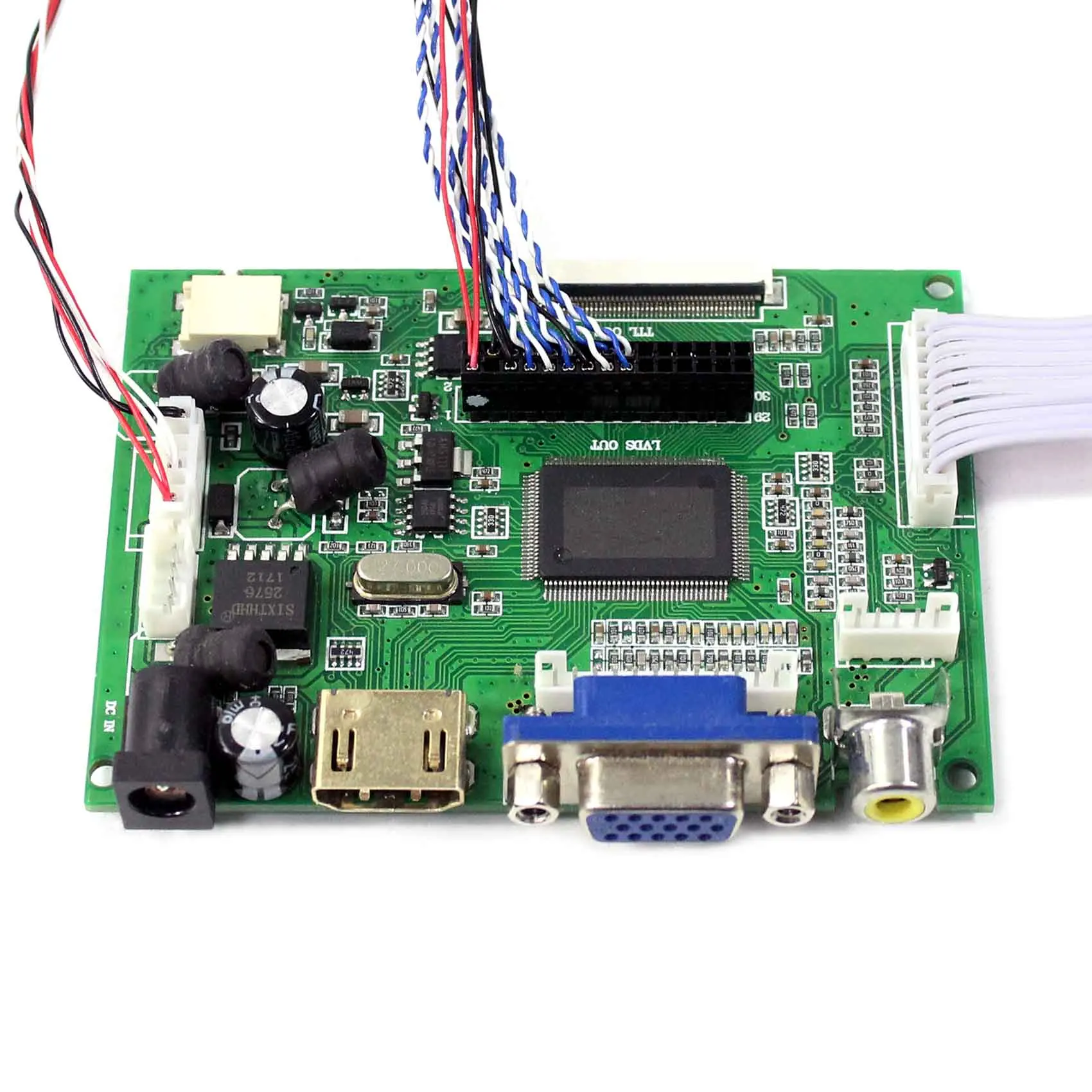 Trabalho da placa do lcd de hd mi vga 2av com 10.1 "m101nwwb r6 1280x800 tela lcd e painel de toque resistive de 10.1 polegadas