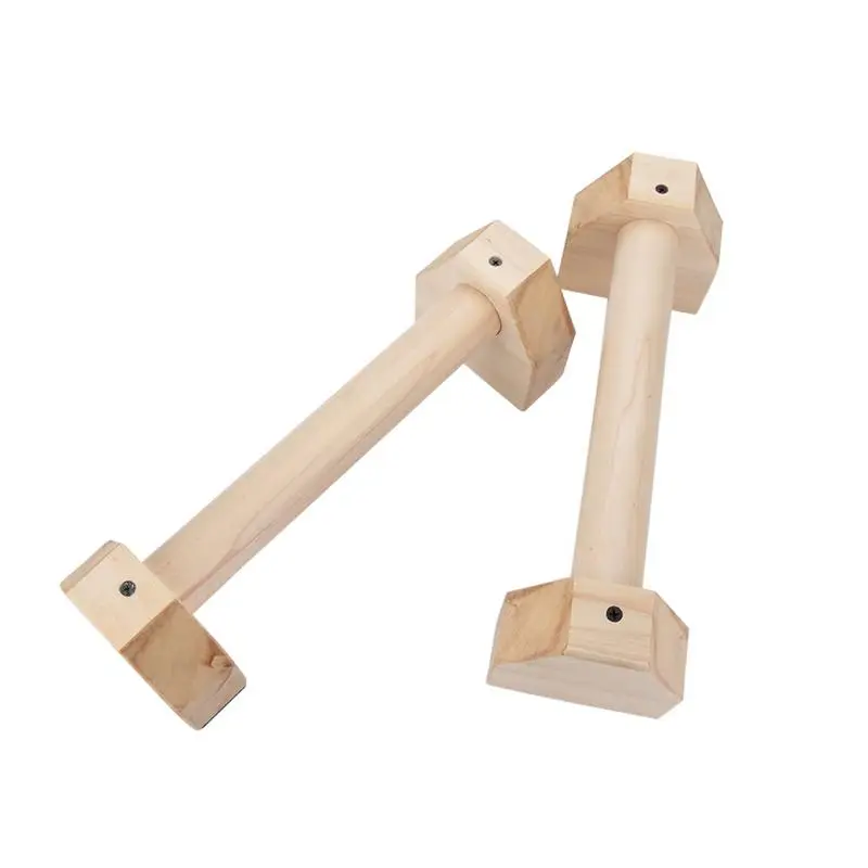 H Shaped Environmental Wooden Calisthenics Handstand Personalized Parallel Bar Double Rod Push-Up Stand