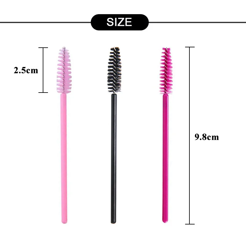 GLAMLASH vente en gros 50 pièces baguette de Mascara jetable Micro extension de cils brosse de nettoyage cils sourcils brosse applicateur bobines