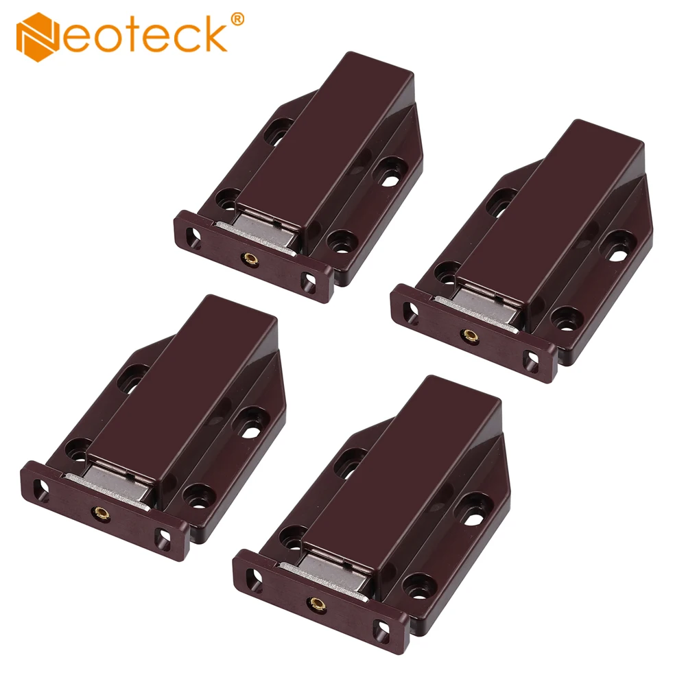 Neoteck 4PCS Cabinet Door Latch Catches Cupboard Hardware Copper Durable For Home Door Hardware Tools