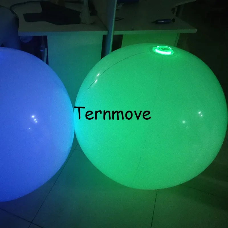 30 cm, 40 cm, 50 cm, farbwechselnder LED-Strandballon, Outdoor-Spaß, Sportspielzeug, aufgeblasene Leuchtbeleuchtung, Strandbälle für Konzert