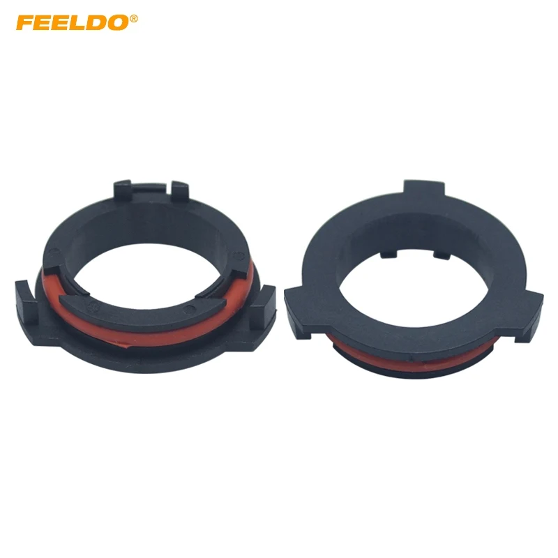 

FEELDO 2x H7 LED Headlight Bulb Holder Adapters For OPEL Astra G Honda CR-V Mazda Car Styling LED light Clip Retainer Base