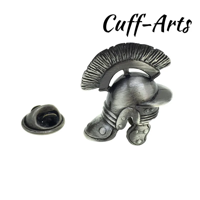 Cuffarts Collar Brooch For Men Vintage Roman Helmet Lapel Pin New Metal Brass Brooches Accessories Jewelry P10128