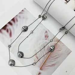 European and American Fashion Accessories Double-Deck Dainty Chain Necklace Simple Layering Necklaces For Gift 3 Colors