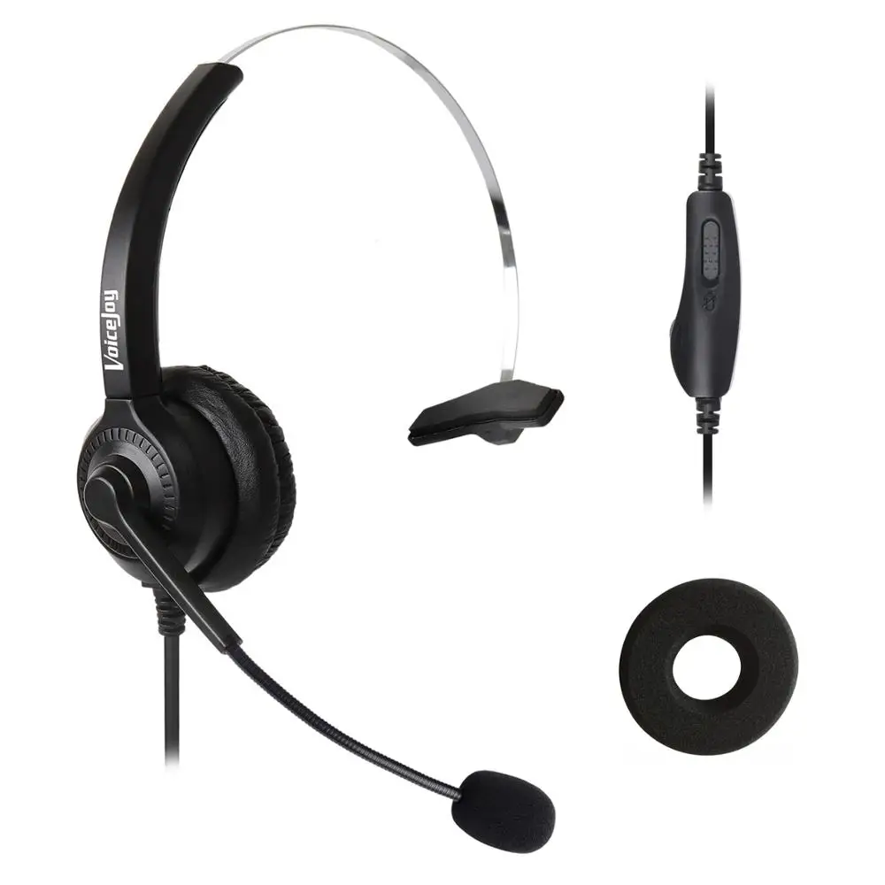 Office Headset/Headphone with RJ9 plug for SNOM 320,360,370  AVAYA 1608 1600 9600 series IP phones,all Yealink Phones