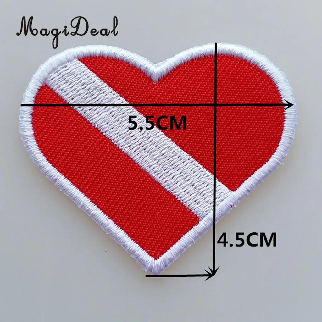 Dive Diver Down Flag Alpha Flag Patch Patches Backpack Badge Iron On Embroidered Applique Underwater Scuba Diving Souvenir