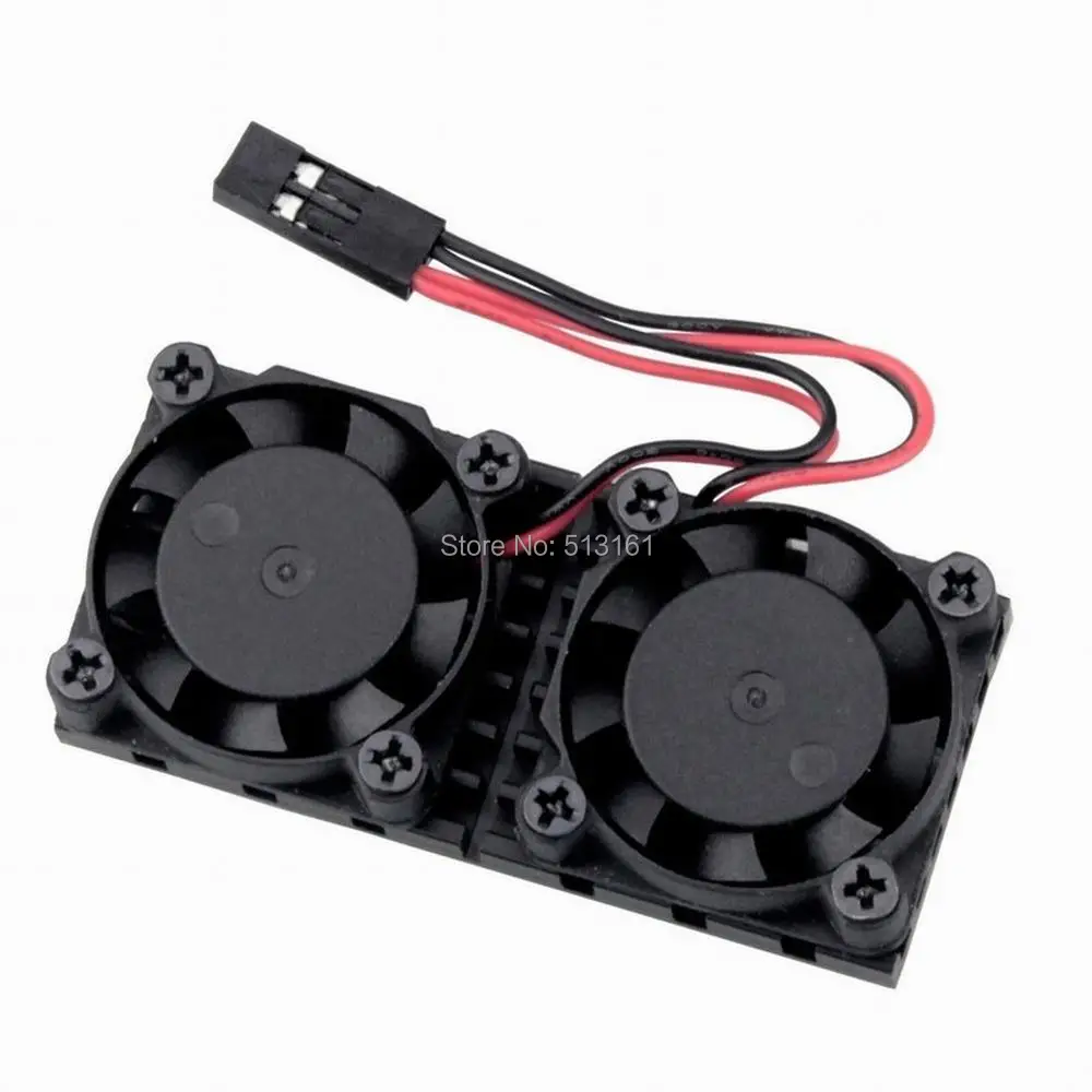 Gdstime Heatsink Cooler with Double Pi Dual Fan  Cooling Fans For Raspberry Pi 3 B Plus / 3 B