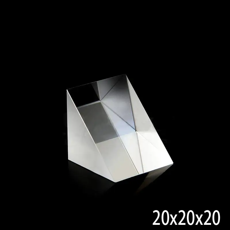 20x20x20mm Optical Glass Prisms Triangular Lsosceles Right Angle K9 Prisms Lens