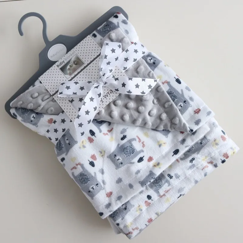 Baumwolle Baby Decke Winter Flanell Fleece Minky Doudou Decke Infant Swaddle Kinderwagen Wrap Für Neugeborenen Baby Bettwäsche Decken