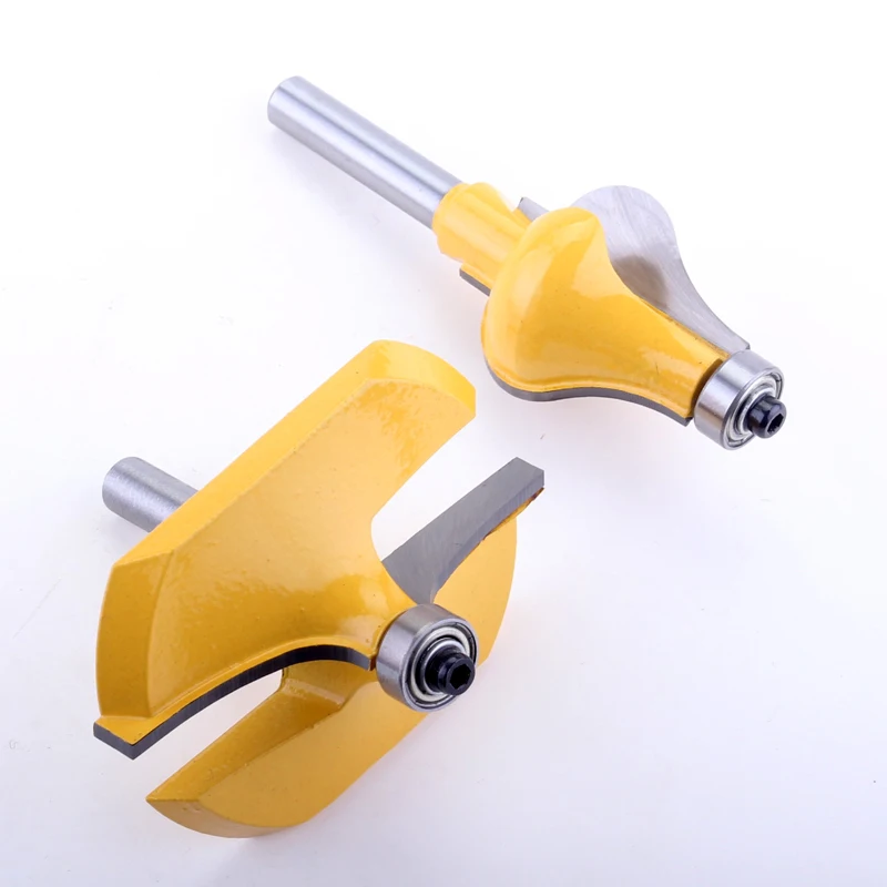 2PC 8mm Shank Handrail Router Bit Set - Standard/Flute Line knife Woodworking cutter Tenon Cutter for Woodworking Tools