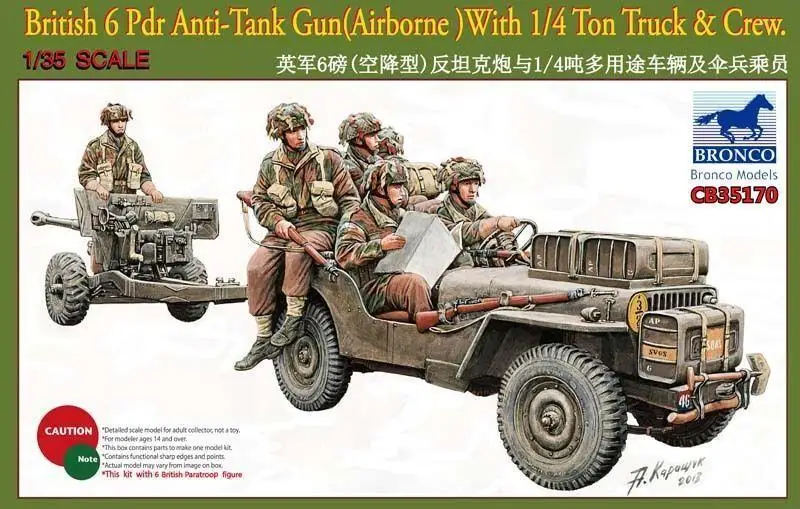 

Bronco CB35170 1/35 British 6 Pdr Anti-Tank Gun With 1/4 Ton Truck&Crew