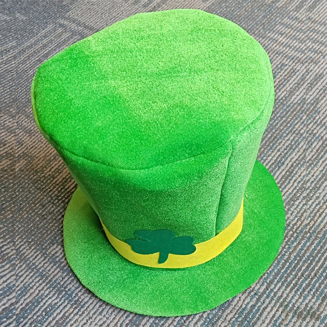 New St. Patrick'S Day Jewelry Magic Hat Performance Cap Lincoln High Hat Irish Festival Velvet High Hat