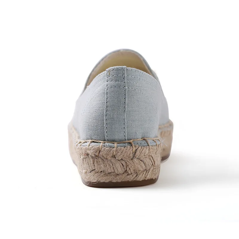 DZYM Summer Cute Kawaii Alpaca Women Flats Embroider Animal Loafers Hemp Flax Platform Fishermen Shoes Canvas Espadrilles