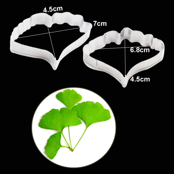 Ginkgo Leaves Veiners Silicone Molds Fondant Gumpaste Clay Water Paper Cake Decorating Tools ,Sugarcraft Cutters CS266