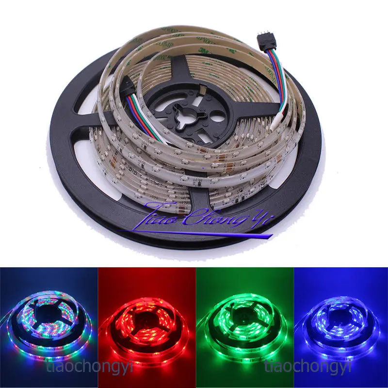 

12V 5M 300leds 335 RGB Colorf LED Side View Emitting Flexible Strip Light IP65