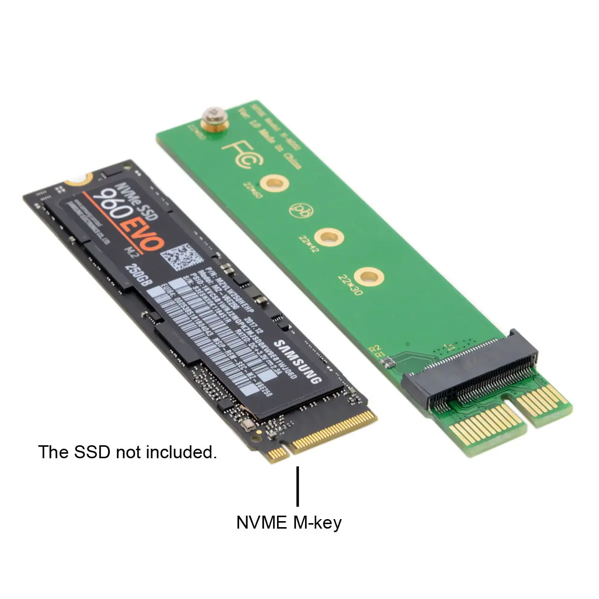 CY NGFF M-schlüssel NVME AHCI SSD zu PCI-E 3,0 1x x1 Vertikale Adapter für XP941 SM951 PM951 960 EVO SSD