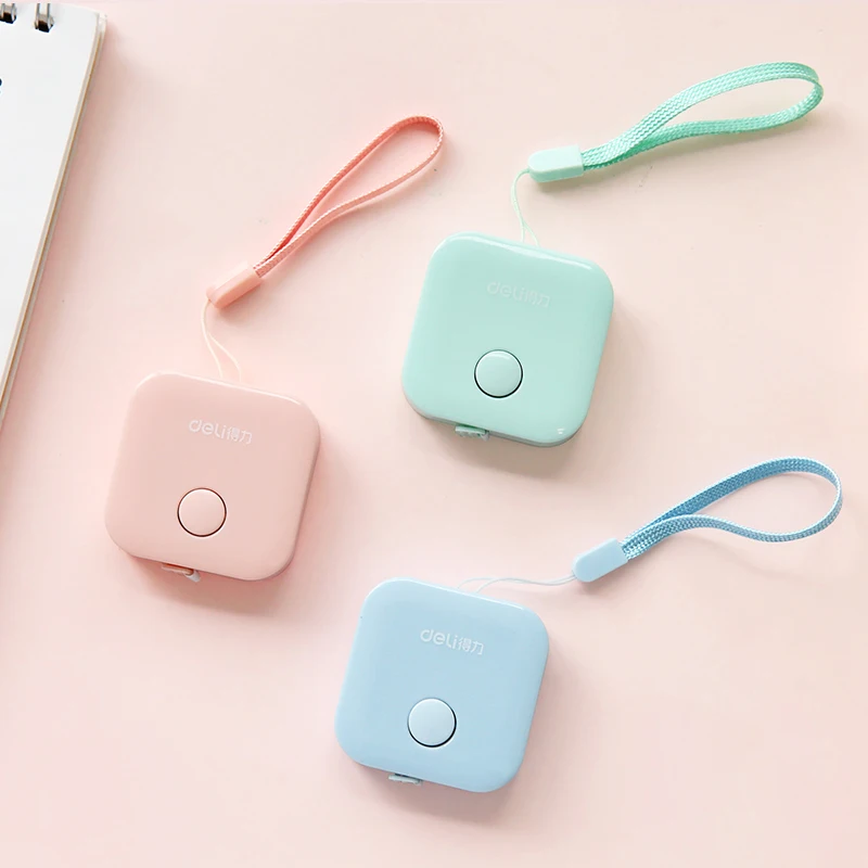 SIXONE 1.5 M * 7mm Tape Measure Macaron Candy Color Leather Ruler Box Portable Fashion Design School Supplies
