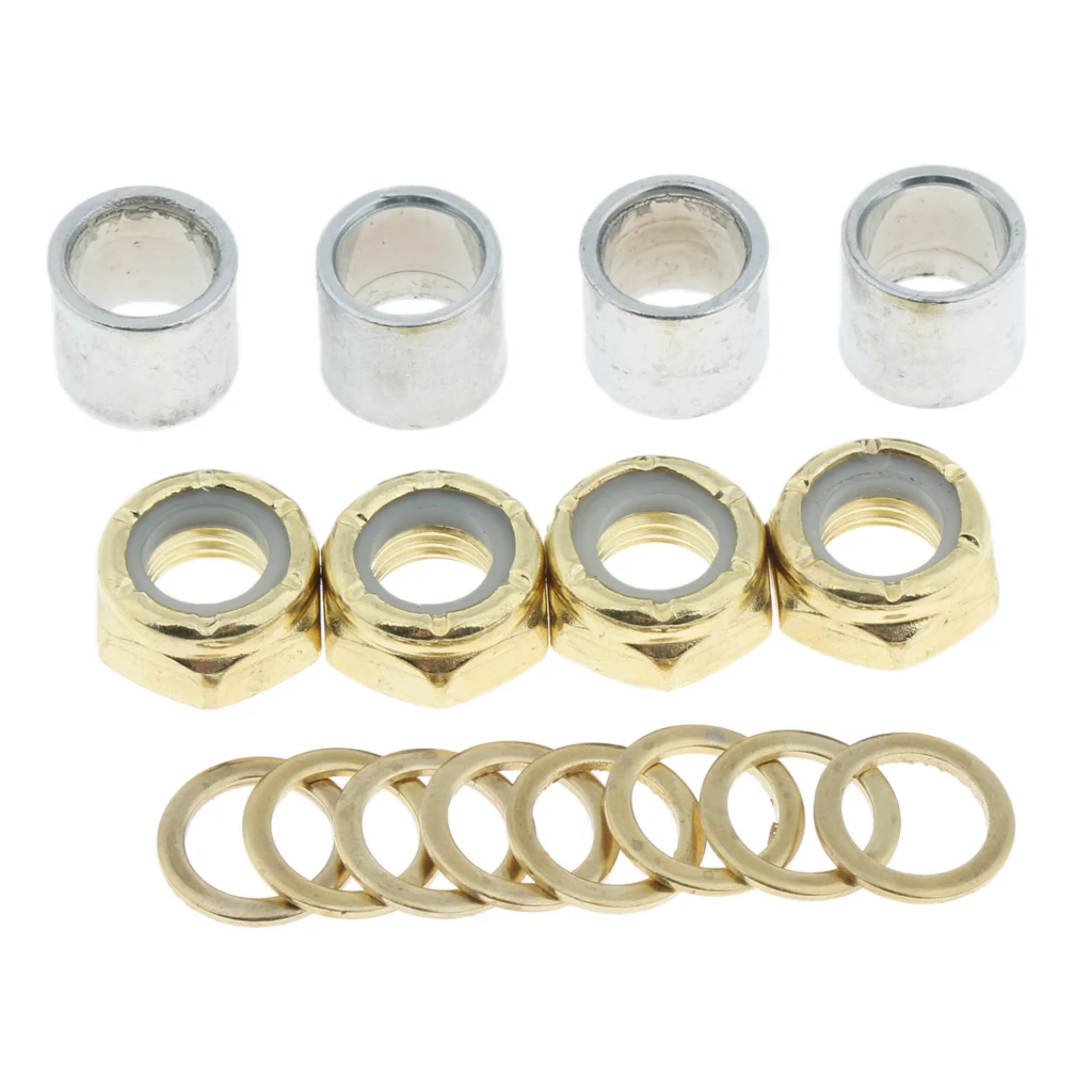 Perfeclan Skateboard Longbaord Bearing Spacers Washers Nuts Speed Rings Set