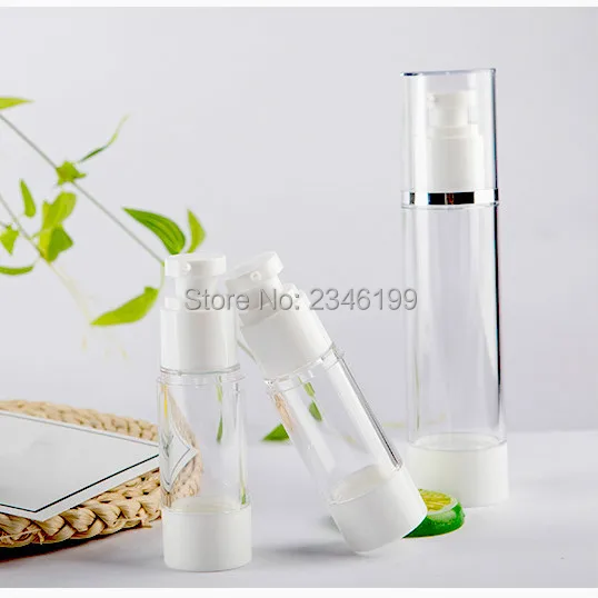 20 Stuks Plastic Sproeipomp 15Ml Lege Lotion Pomp 30Ml Airless Spuitfles Wit 50Ml Plastic Airless Fles Emulsiepomp 100Ml