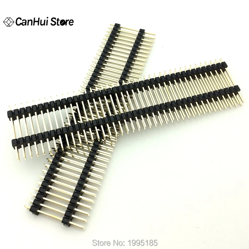 2.54mm Double plastic Double Row Male 40P PCB Board Pin Header Connector Pinheader 2*40p Long 21mm 23mm 35mm 25mm 30mm