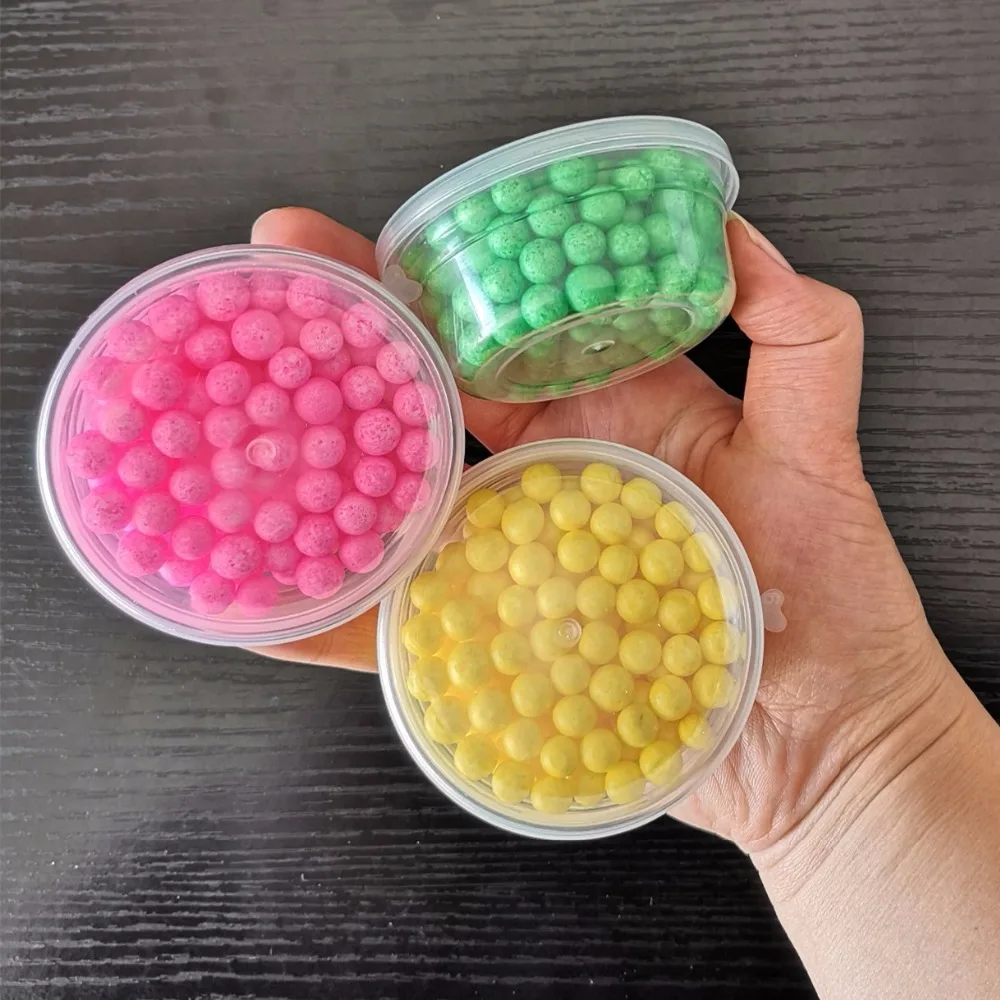 Top Quality Capacity 40g Slime Storage 5pcs Plastic Color Plasticine Clear Containers Glue Putty Foam Ball Storage Boxes