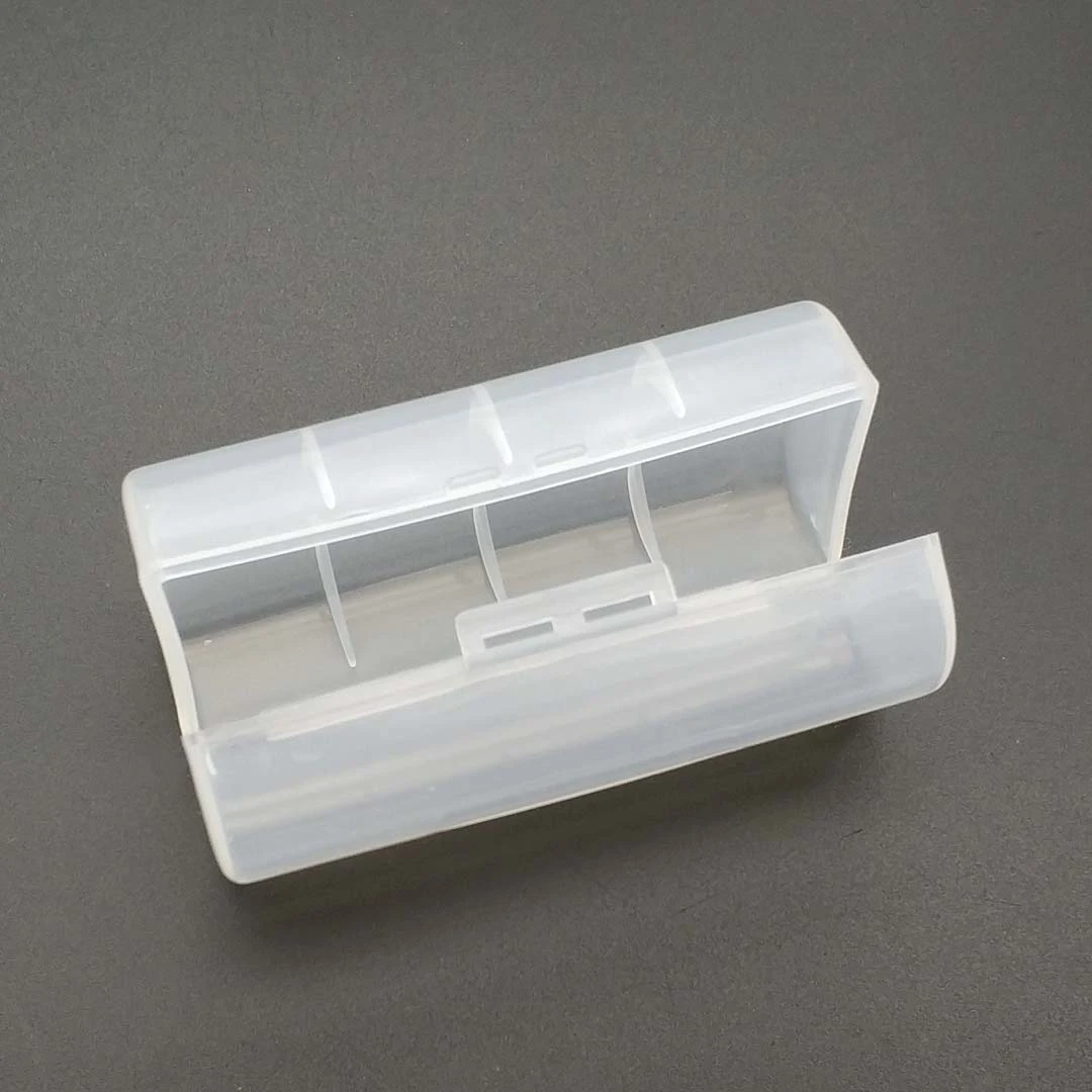 Estuche de plástico transparente soporte de batería caja de almacenamiento para 1 X estuche de almacenamiento de batería recargable 26650